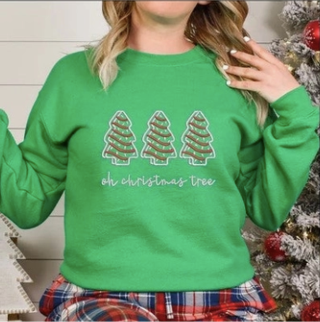 Adult & Youth Embroidered Tree Cakes Sweatshirt (Preorder)