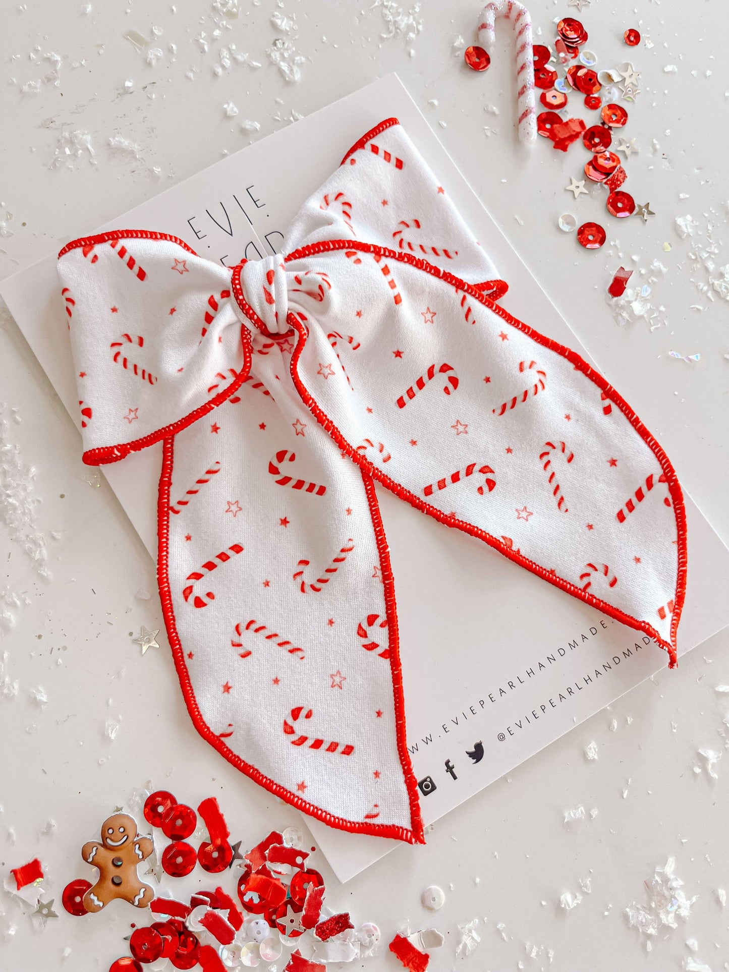 Candy Cane Oversized Bow